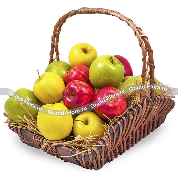 Яблочное настроение - корзина с фруктами