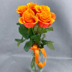 Букет из 5 оранжевых роз (60 см) 3